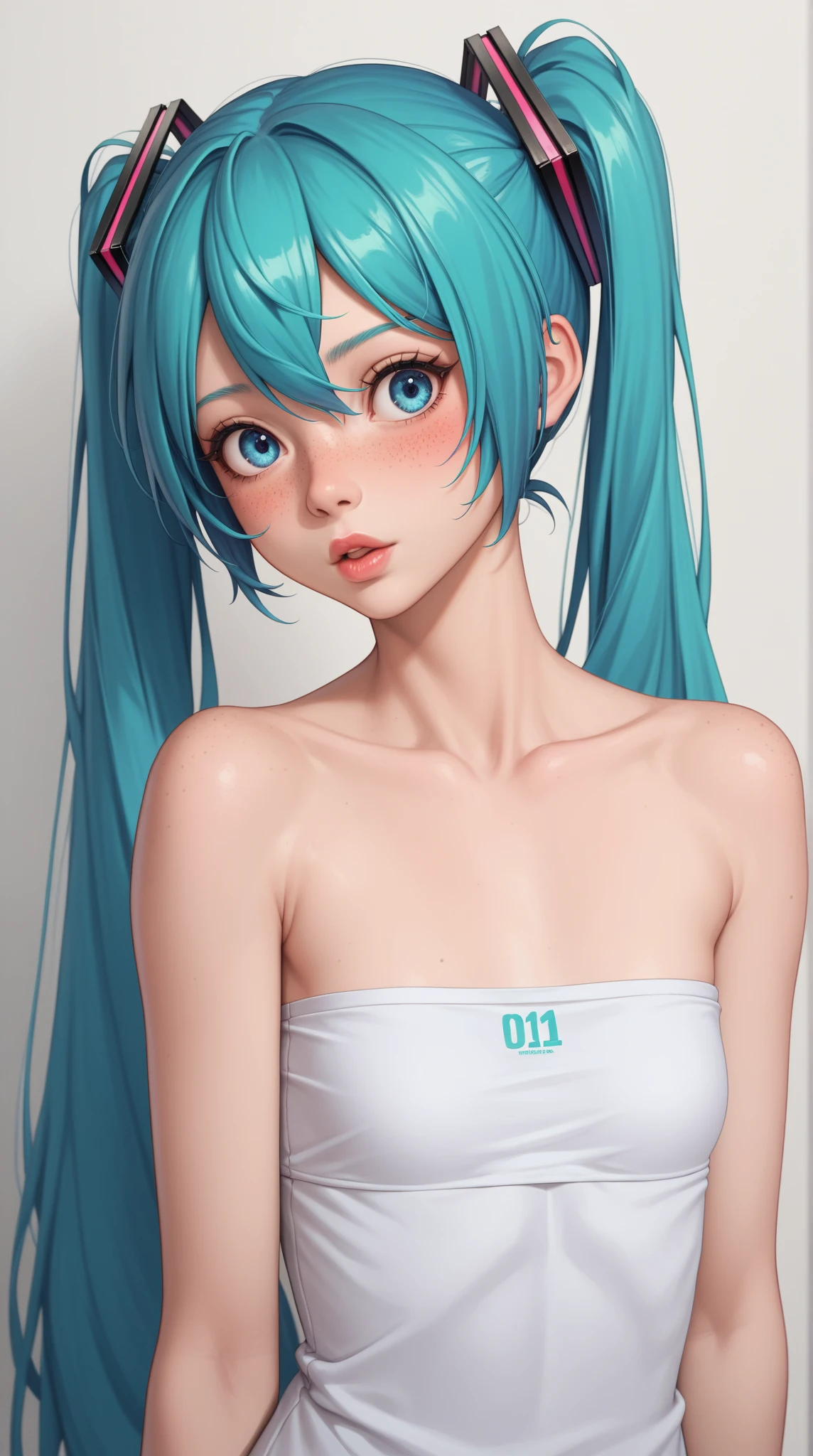 Murakami Takashi style, avant-garde pop art, (((city, standing))), amazing, best quality, vector art, stylish design, ((most beautiful girl ever)), (((best quality))), HDR, ((details)), ((masterpiece)), ((super detailed)), ((delicate eyes, detailed eyes, best eyes ever, beautiful eyes, big eyes, lots of sweat on face and body: 1.100, whole body wet: 1.50, tongue out: 1.10, mischievous expression,))(colorful two-tone hair, shiny hair, beautiful hair), (beautifully shaped breasts), ((two-tone emerald green and cyan sports bra, hot pants)), (((close-up of face, composition from knee to head)))