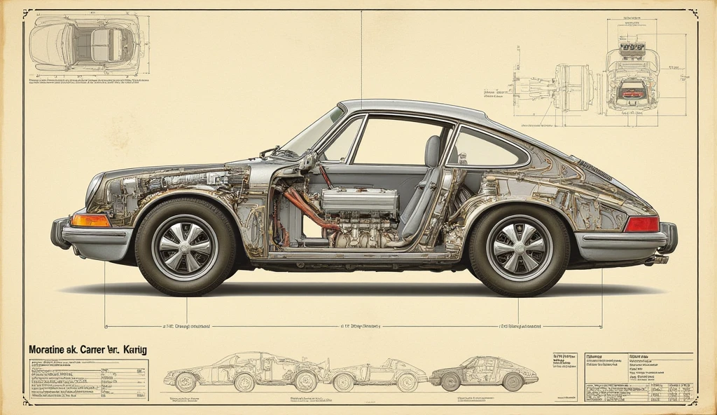 photorealistic, detailed blueprint, blueprint, technical blueprint, vintage car blueprint, blueprint of porche carrera, blueprint of classic car, detailed blueprint of vintage car, highly detailed blueprint, architectural blueprint, detailed mechanical blueprint, intricate blueprint design, precise blueprint, technical illustration, technical drawing, vintage blueprint, engineering blueprint, mechanical blueprint, automotive blueprint, 3d blueprint, exploded view blueprint, cutaway blueprint, cutaway view, cutaway diagram, cross-section blueprint, precise engineering blueprint, technical schematics, detailed schematics, complex schematics, engineering schematics, mechanical schematics, automotive schematics, (best quality,4k,8k,highres,masterpiece:1.2),ultra-detailed,(realistic,photorealistic,photo-realistic:1.37),highly detailed,extremely detailed,insanely detailed