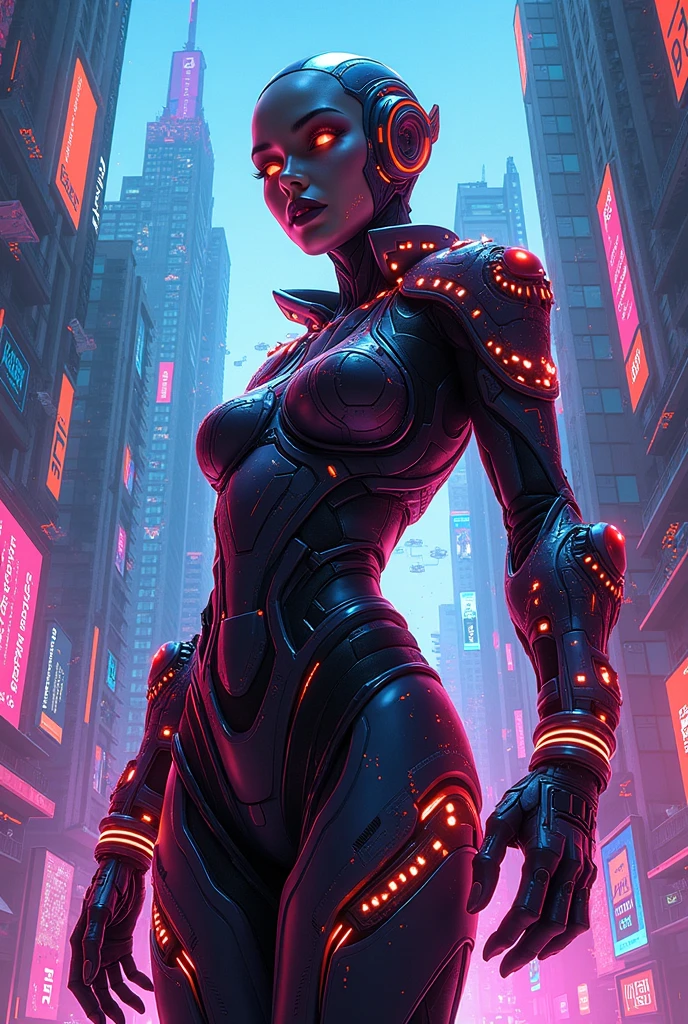 (masterpiece, best quality, high quality, highres:1.4), detailed, extremely detailed, ambient soft lighting, 4K, 1girl, (mature female, milf:1.2), (very detailed hair:1.3), short hair, (black hair, pixie cut:1.3), (masktag:1.3), curvy, voluptuous, wide hips, narrow, thick eyelashes, waist, (red andblue nanosuit, armor:1.4), city street, (cyberpunk, neon lights, rain:1.3), detailed background,  <lora:milfWeightEdit_v1:0.5>  <lora:nanosuit_v10:0.5> <lora:Mask LoRA:0.8>