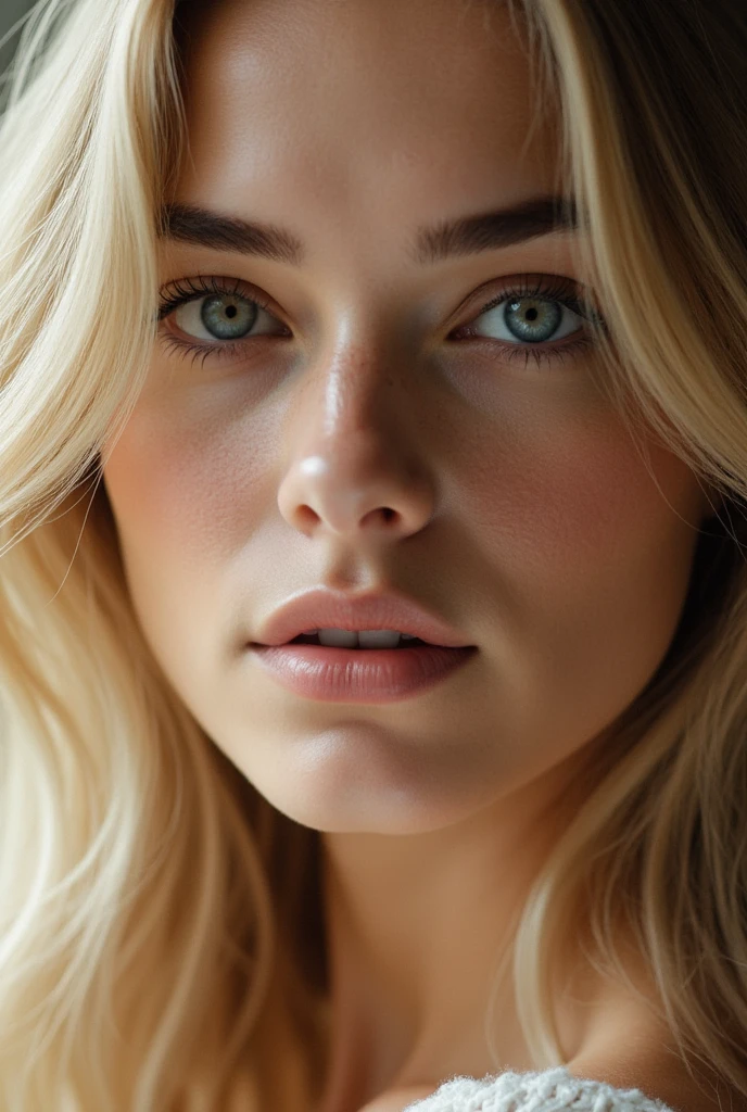 CLOSE-UP PORTRAIT OF WOMAN WITH BLONDE HAIR