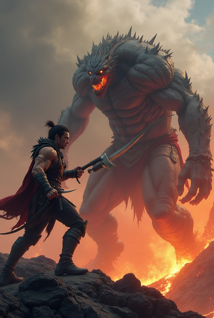 a predatory warrior fights against a monstrous alien, just like in the movies