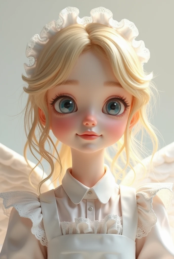Baby Anjo, obra-prima, melhor qualidade, trabalho de rending 3d, estilo 3DMM, close-up, retrato, 3D, 4K