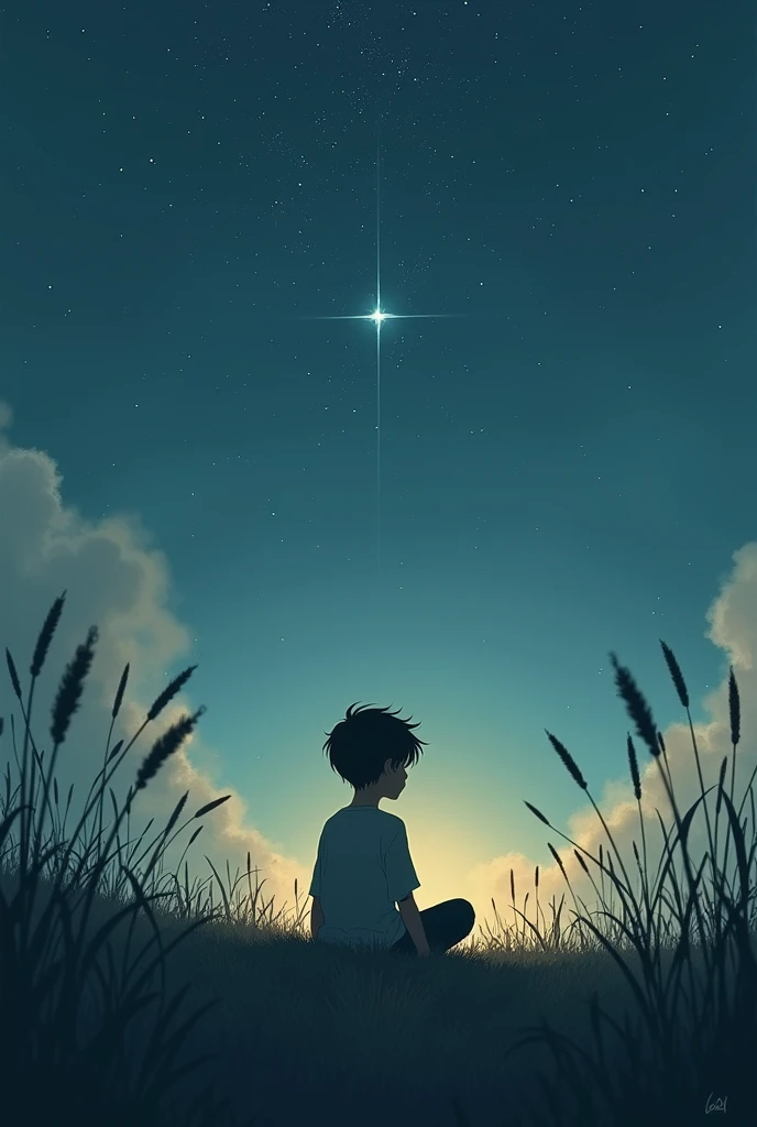 Can you make amazing poet book cover design about star without a sky for a boy