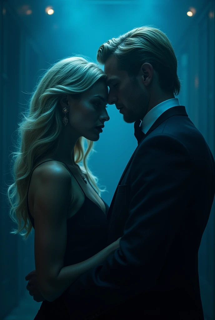 They are in a scene from the movie, full scene shot, por John La Gatta, photo of sexy movies, 8k sensual lighting, por Kurt Roesch, inspired by Joseph Morgan from Candice Accola as a casal, bathed in golden light, full - length photo, Top Quality Photos, approximate photo, close scene, por Derek Zabrocki