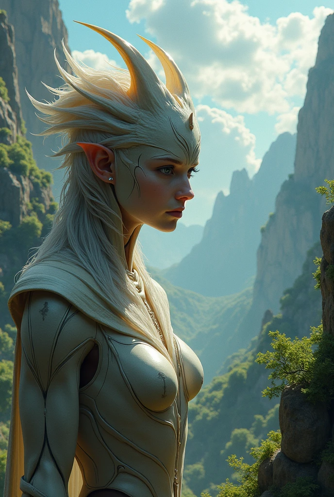 there is a statue of a alien with a long hair, movie still of the alien girl, still from movie dune, highly detailed surreal vfx, cinematic unreal engine, depicted as a scifi scene, cinematic smooth unreal engine, cinematic unreal engine 5, cinematic still in adam | unity, movie still of a alien cyborg --auto --s2