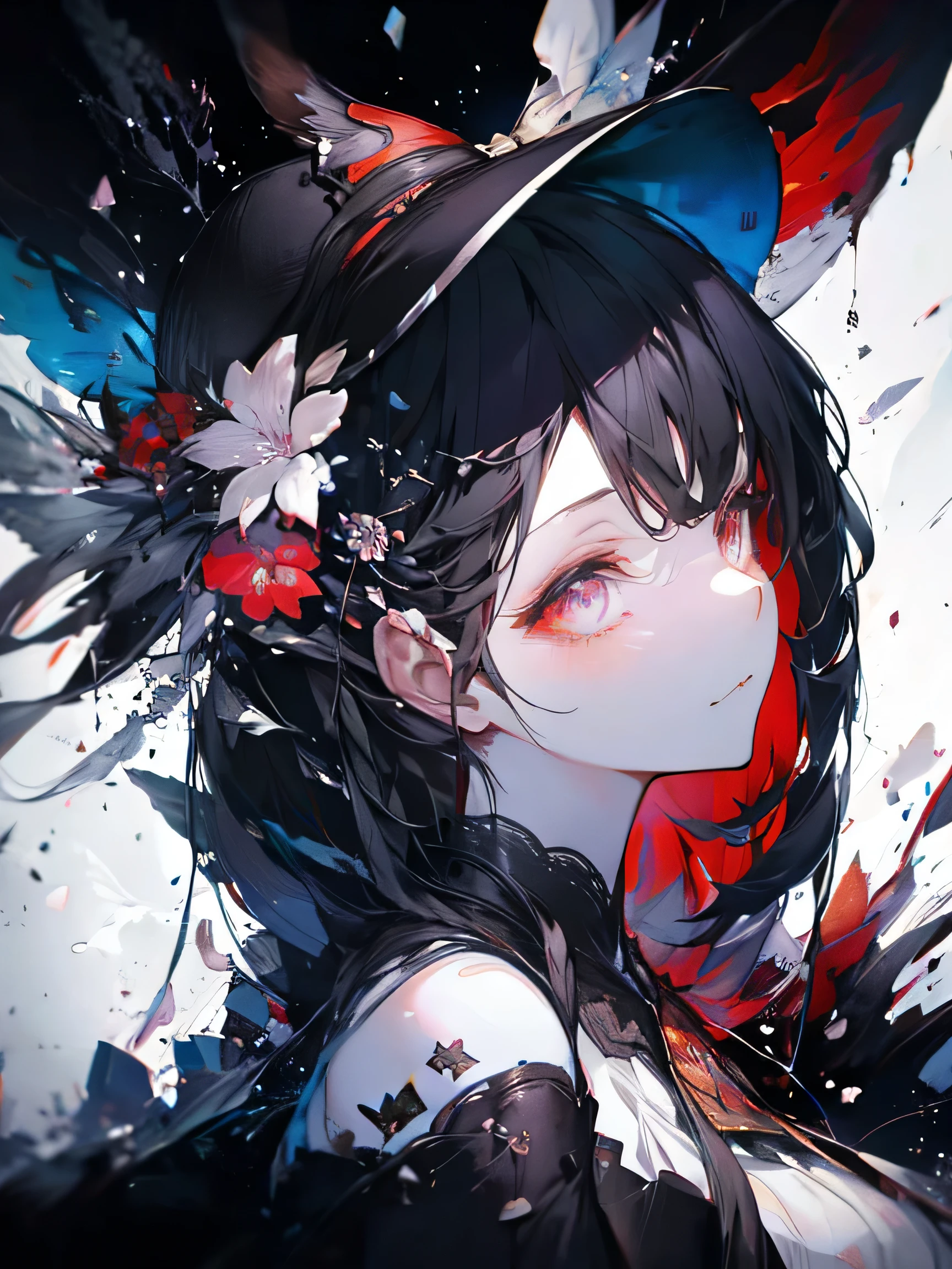 anime girl with a hat and a flower in her hair, artwork in the style of guweiz, guweiz, guweiz on artstation pixiv, guweiz on pixiv artstation, detailed digital anime art, guweiz masterpiece, anime art wallpaper 4 k, anime art wallpaper 4k, anime art wallpaper 8 k, fanart best artstation, (Original figure composition)