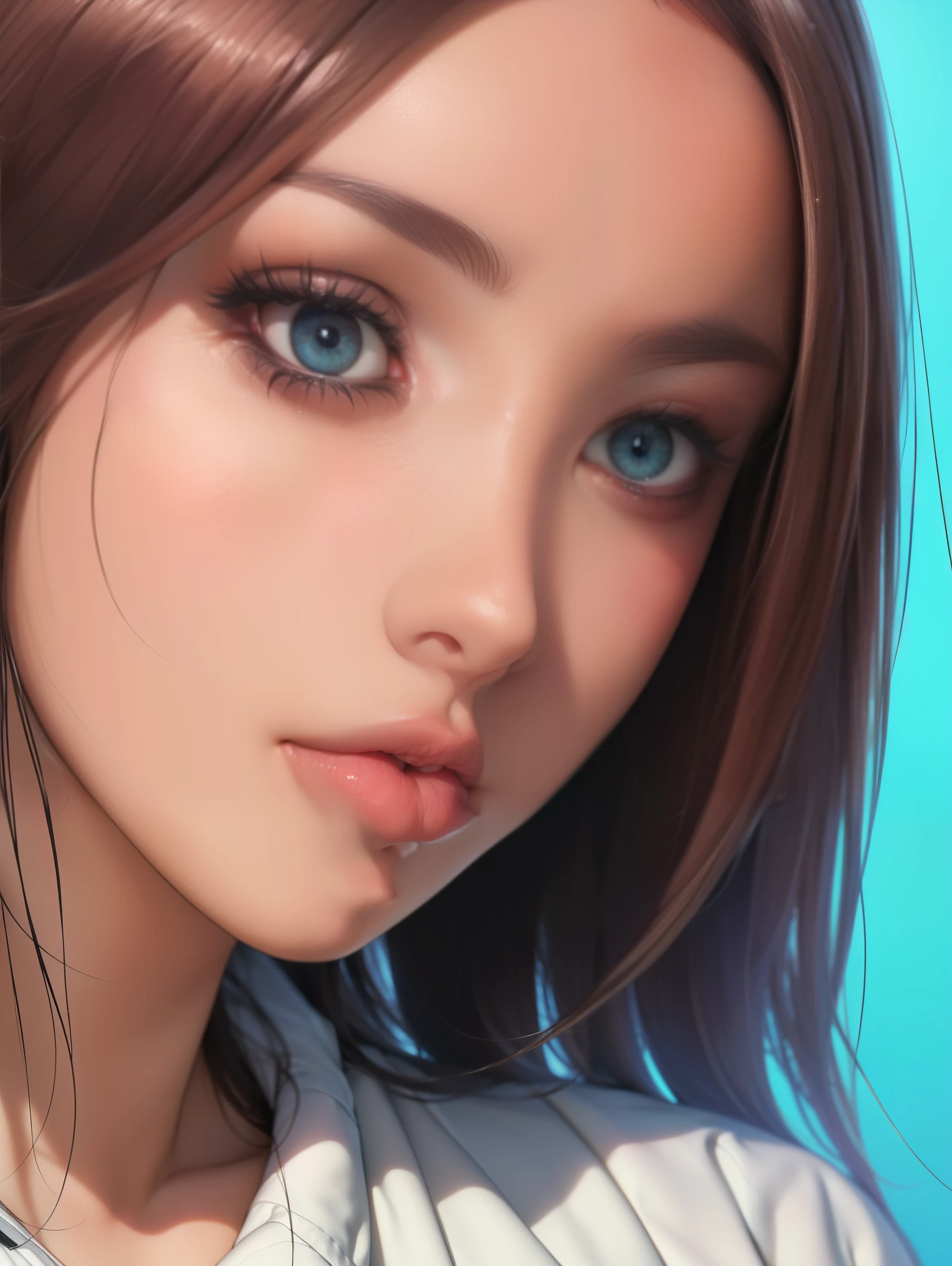 (( face close-up : 1.5)), solo 1 model , professional: 1.6, Ultra Detailed, realistic, (textura de la piel ojos hermosos hiper realistics:1.4), for chestnuts , textura de la piel ojos hermosos hiper realistic s {x} accessories beautiful sapphire earrings special sparkle, looking beside the camera , modern beautiful hair , For chestnuts, flashy, bold background , studio lighting, colorful background, Orange Yellow, green, Cyan, (Original photo, High Quality , masterpiece , Fotor realistic, 最 High Quality の, highest image quality taken by Ki, high res, 8k, high res:1.2), Vibrate, Fantastic Lighting , Sharp focus, Ultra Detailed,(( 非常に詳細な8k統一CGの壁紙 )), magical and mystical essence , modern style ,