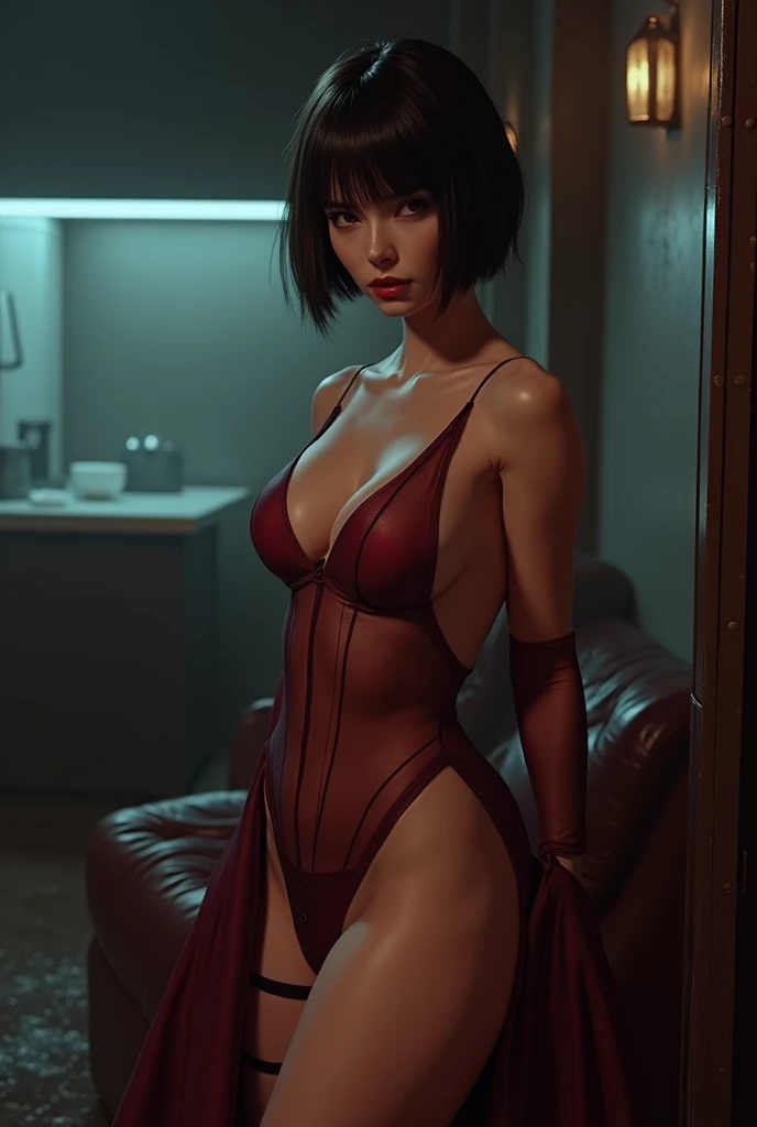 resident evil、Ada Wong、Red Lingerie、Sexy Violence、Body Zoom Up、