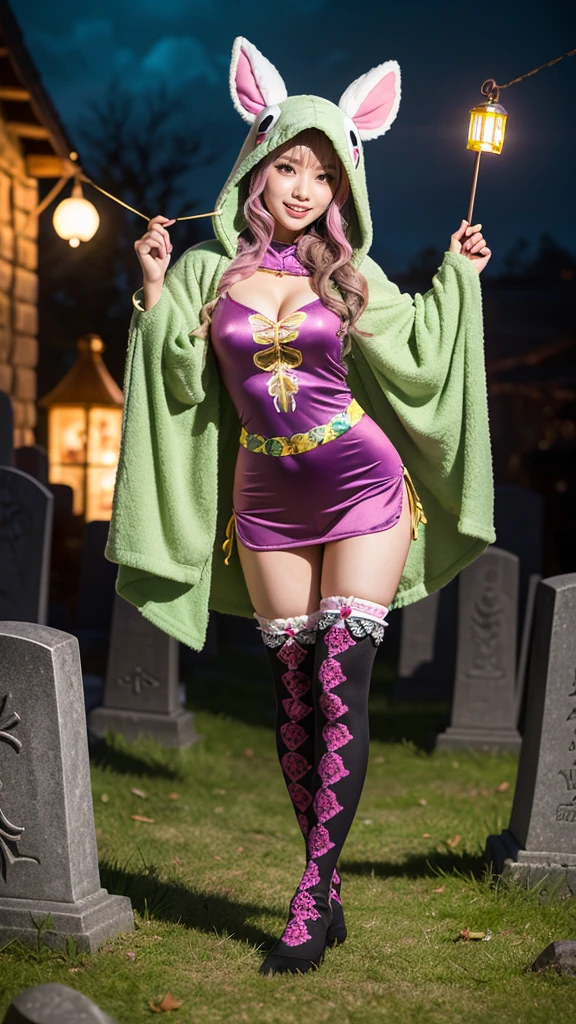 (8k, RAW photo, highest quality), picture of a young woman, <lora:FirecrackerDiana:1>, FirecrackerDiana, long hair, purple hair, pink hair, (multicolored hair), hair ornament, facial mark, red dress, long sleeves, cleavage, thighs, in a forest, trees