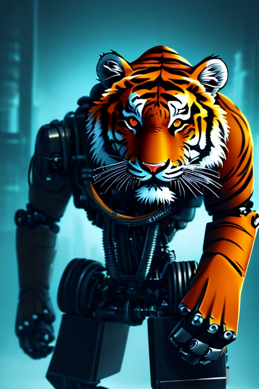 Tiger, mechanical parts, robot joints