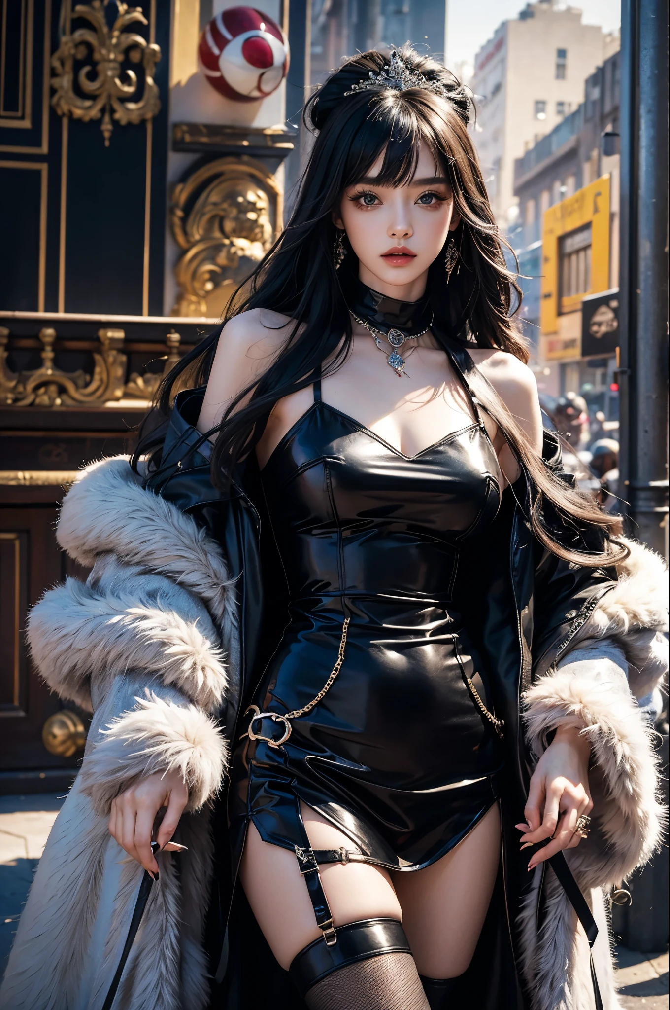 Big 1 long legs,black lence stockings,glittery,Unique pattern
