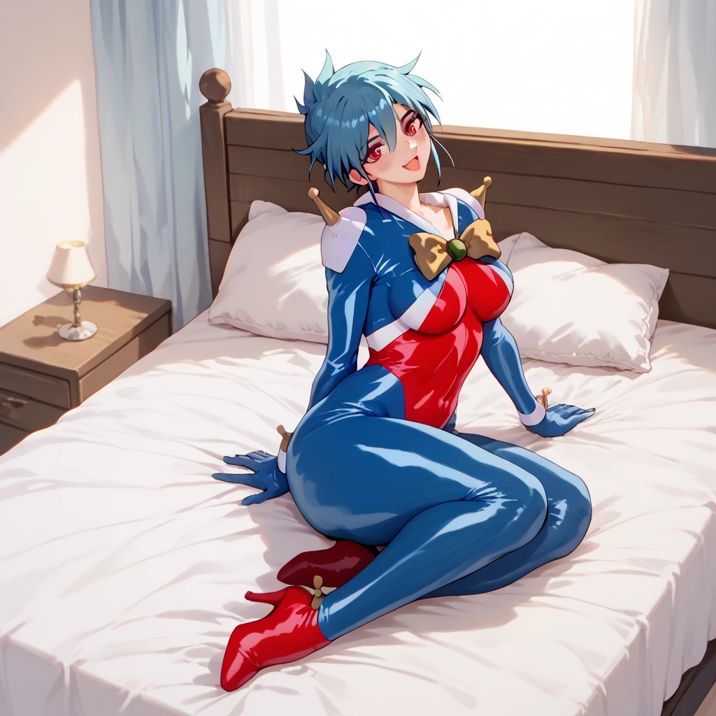      full body blue pirot suit full body red pirot suit　 bed　        invited position 　 sexy　 showing private parts 　 open thighs　 　　　M-shaped legs　                      
   ecstatic expression　
allenby

　