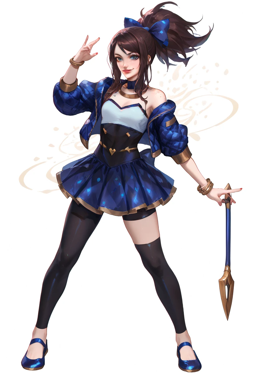 ((full body shot))Akali K/DA , ((character design sheet)), masterpiece, best quality, highly detailed, score_9, score_8_up, score_7_up, score_6_up, anime font,BREAK , 2girl, long hair, blue eyes, flower, hair bow, small breasts, bow, looking at viewer, freckles, parted lips, smile, full body, red lips, lips, side front, she looks at you, your gauze hurts, fishnets, white background, neutral cast, dance pose, shoulder pads, ballet leather slipper


