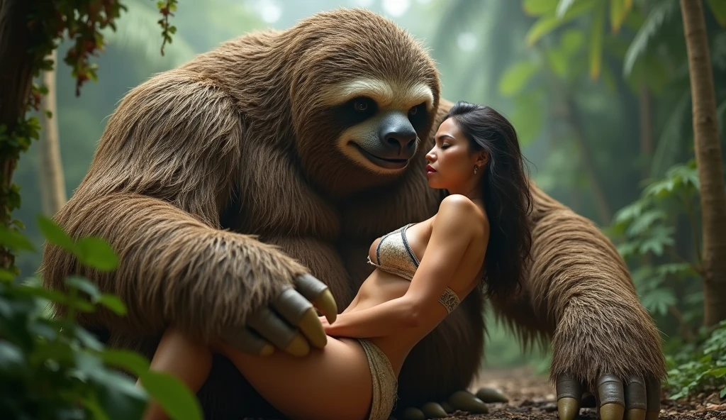 (masterpiece:1.1, Best Quality:1.1), (High resolution, 32K HDR), (Full body shot), hyper detailed face, Ultra-realistic skin texture, Detailed eyes, (yawn and closed eyes:1.5), (Big tits and realistic nipples:1.35), (nude:1.25), (abandoned hut in a deep jungle:1.3), (exposed realistic shaved armpits:1.3), (open legs and exposed her vagina:1.35), (insert big penis into her vagina:1.15),