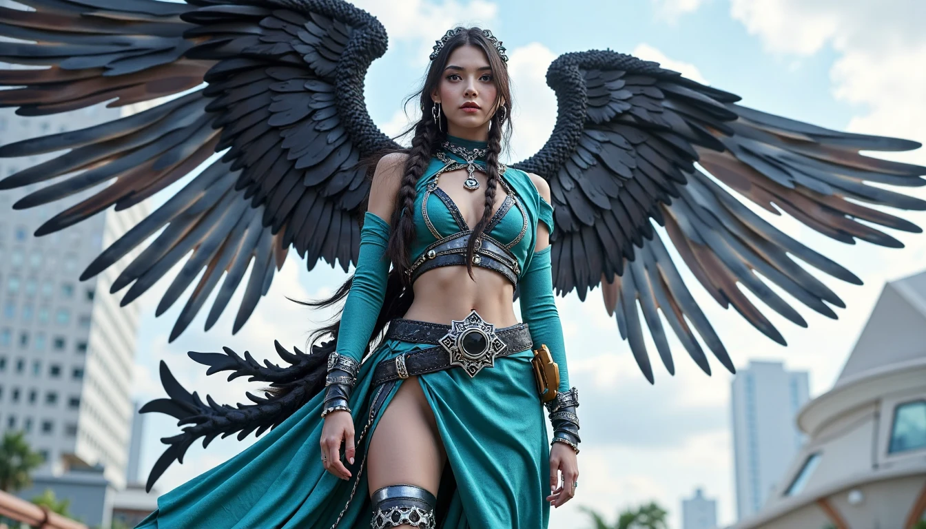 black and white and blue and red,(best quality, ultra-detailed, high resolution, extremely detailed cg),wide shot,dead angels stand on cliff edge,she is very beautiful,she like blood and sea,bloody rain, mystical,fanatic, intricate, surreal,delicate