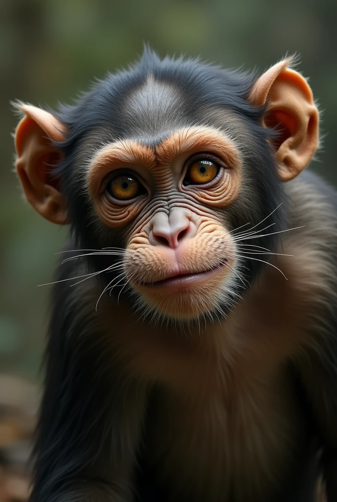 Little monkey, Yellow background, Cartoon