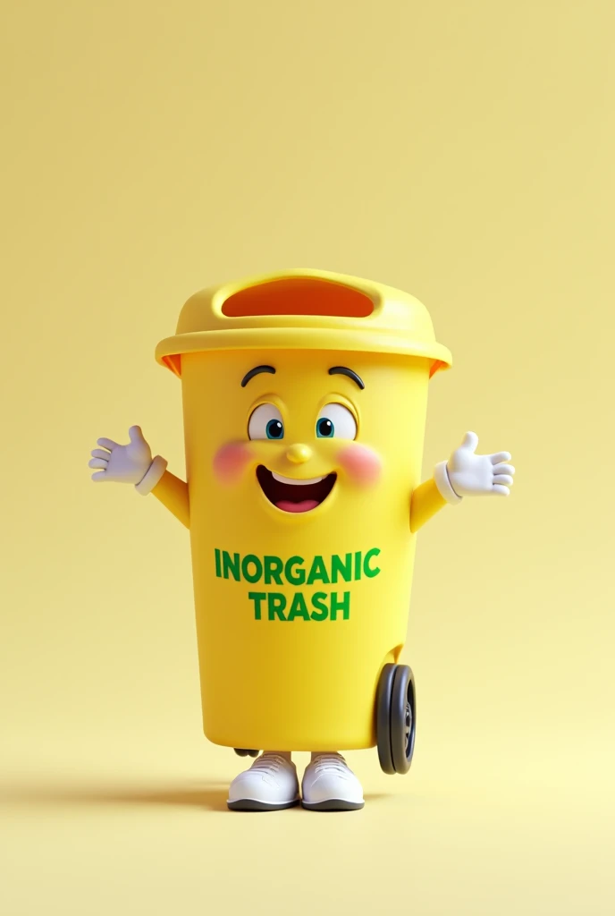 a wallpaper with a baby in a suit with a megaphone, yellow gradient background holding hot products in stores