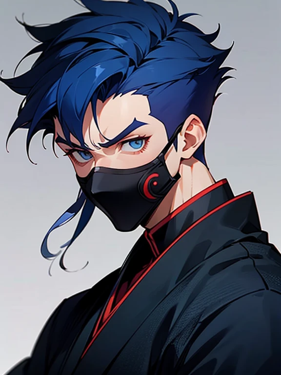 Create an anime character that wears a mask 
