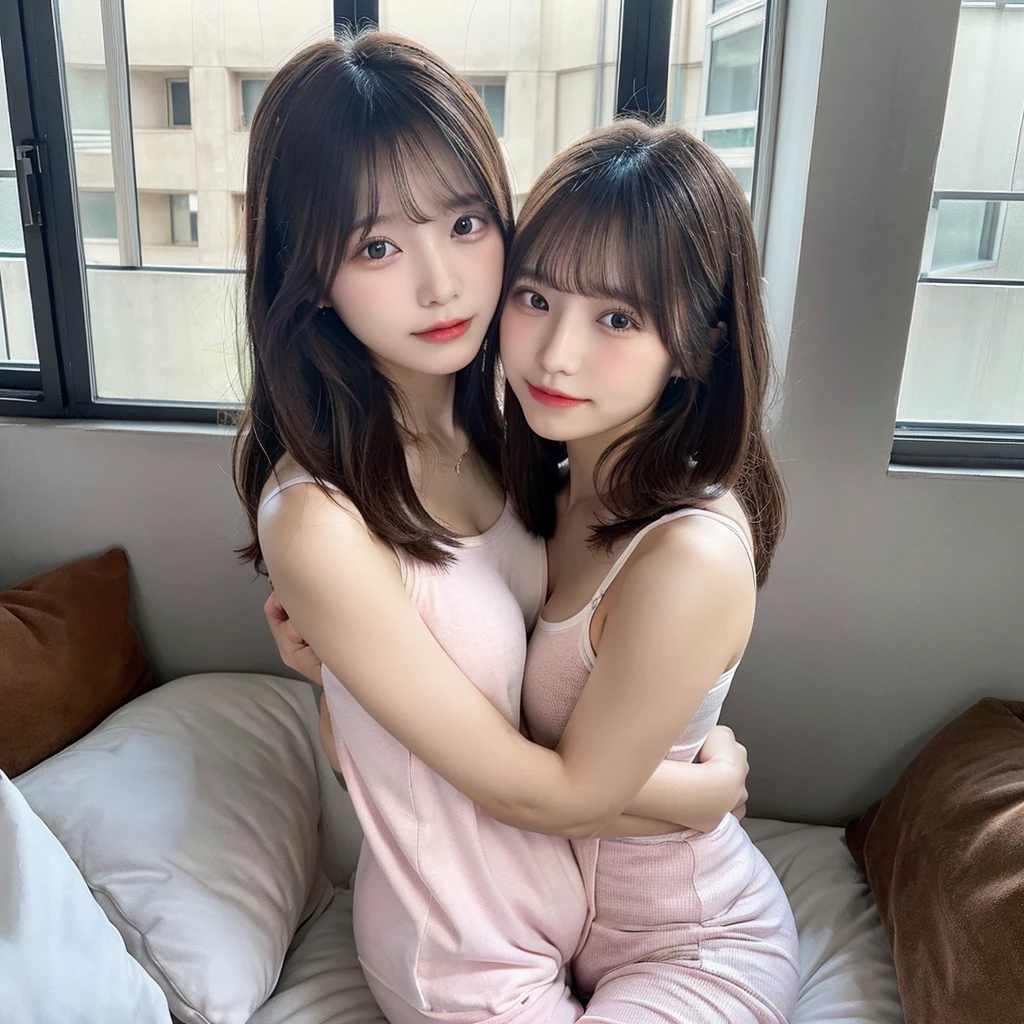 uniform. Crouching and spreading legs. Underwear. See-through. top-quality、超A high resolution、(Photorealsitic:1.4)、8K resolution、1 girl、(Random hair:1.3)、(Realistic hair:1.2)、(japanesgirl:1.2)、(realisticeyes:1.2)、(Beautiful face: 1.3)、Slim body、White glowing skin、large full breasts、cleavage of the breast、(duck face:1.2)、(Middle corner:1.3)、(White T-shirt and short jeans)、(selfee:1.3)