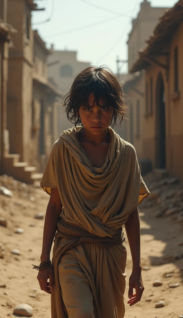 A child refugee standing outside a refugee camp tent, surrounded by trash and sewage, the child's helpless gaze longing for peace and happiness, 4k, realistic, photorealistic, detailed portrait, masterpiece, dynamic pose, emotional expression, cinematic lighting, moody atmosphere, muted color palette, environmental storytelling, social commentary, powerful emotion