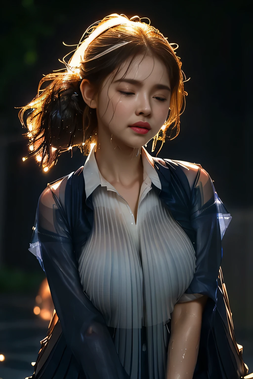 (8k, RAW photo, best quality, masterpiece:1.2),(realistic, photo-realistic:1.37), ((best quality)), ultra high res,extremely detailed CG unity 8k wallpaper, physically-based rendering,cinematic lighting,full body, (bokeh:1.4), (((1girl))), (oval face),close face