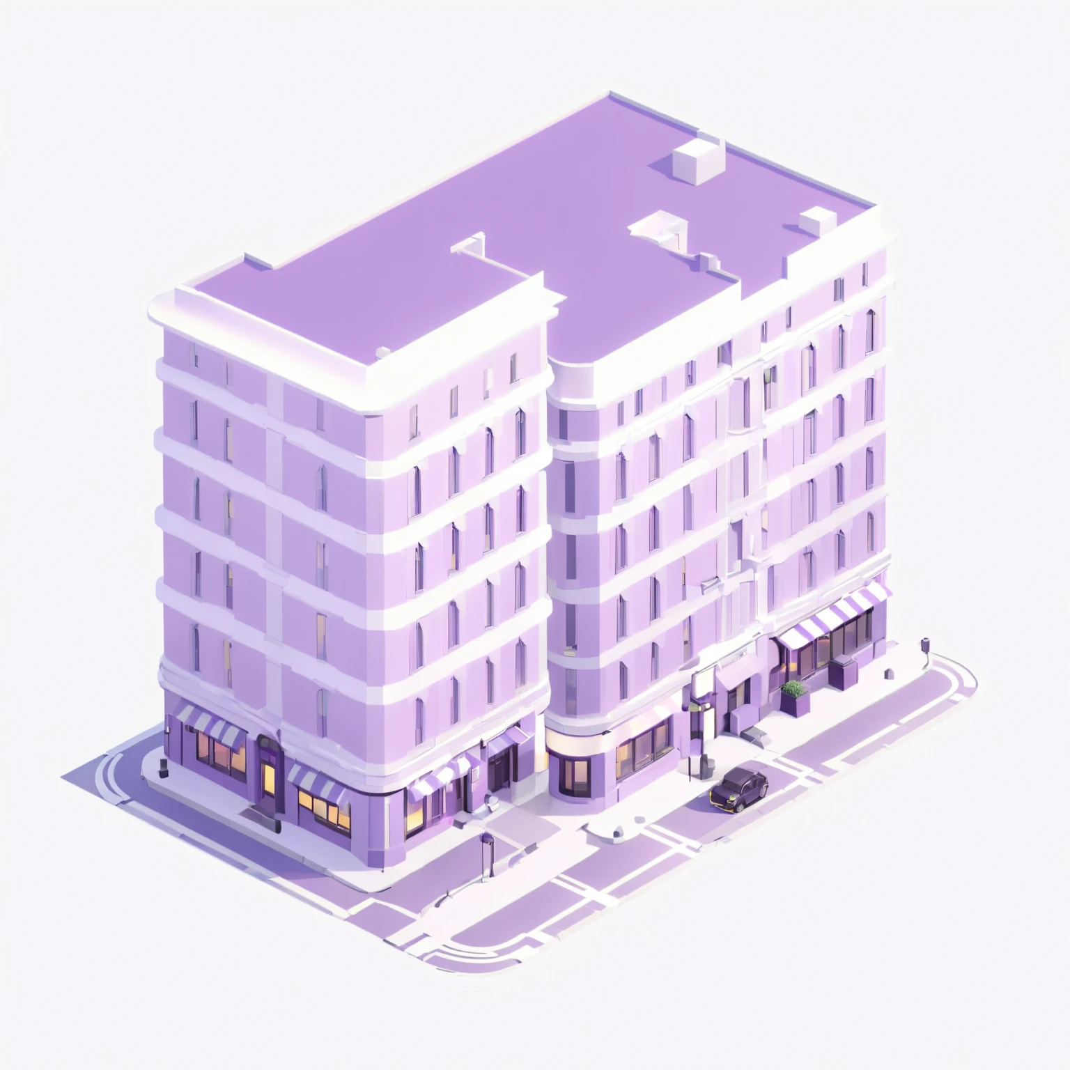 isty02 style. isometric illustration
Art deco city street and evening, Purple background,
detailed, professional,  slick, 3d, unreal engine, render, ray tracing,
high quality, masterpiece, highres,