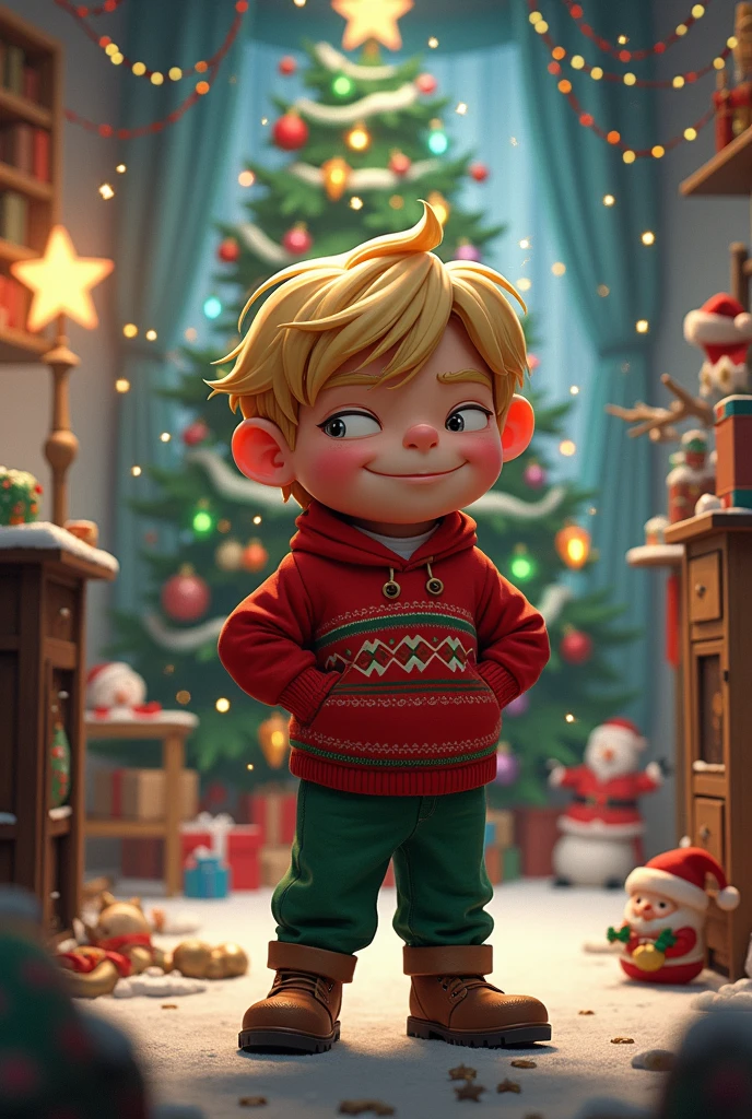 boy, dark blond hair, ocean blue eyes, big smile, in the center of several people, day Of course, Warm clothes 