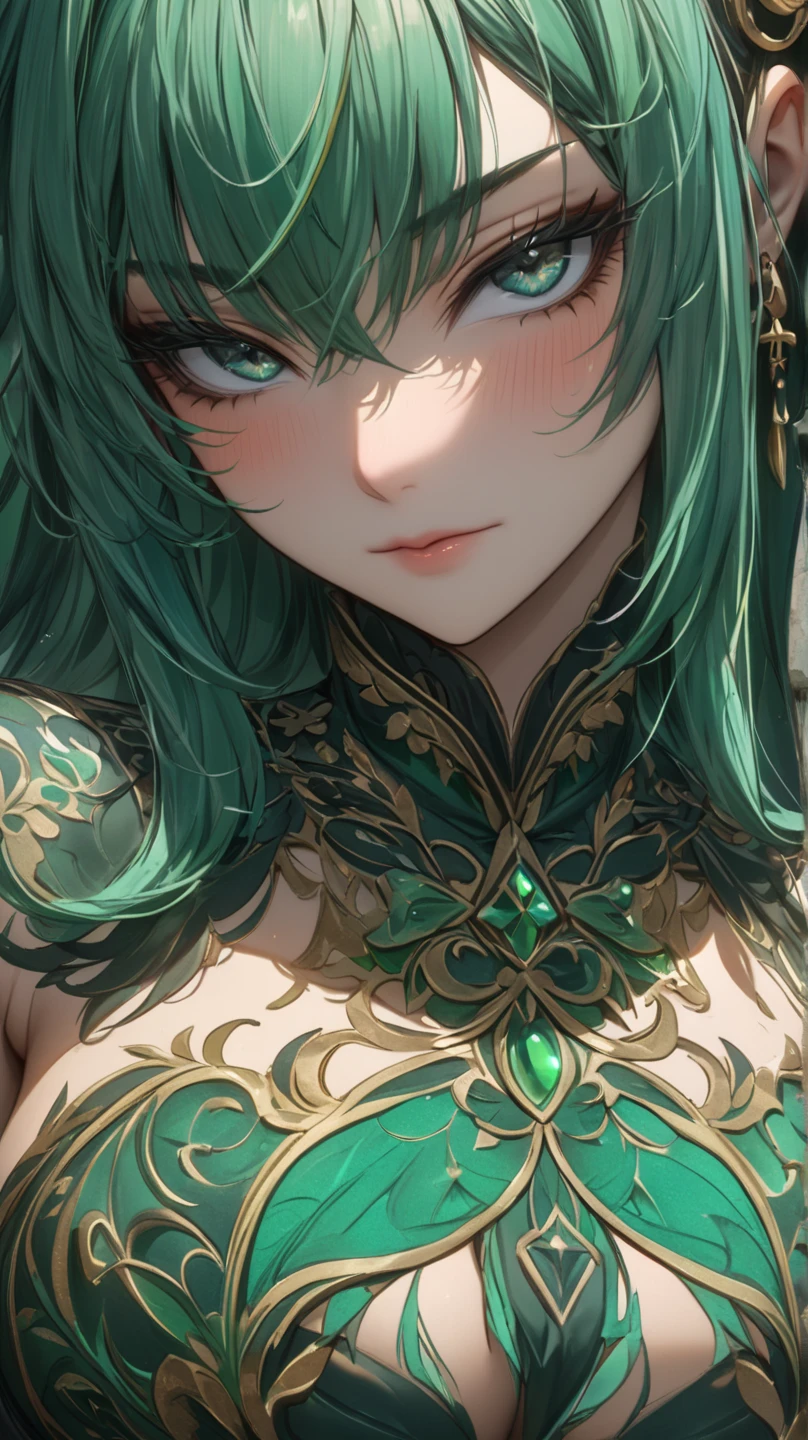 (Black and green color scheme:1.4)a close up of a woman in a women in a silver and blue dress, chengwei pan on artstation, by Yang J, detailed fantasy art, stunning character art, fanart best artstation, epic exquisite character art, beautiful armor, extremely detailed artgerm, Detailed digital anime art, Artgerm on ArtStation Pixiv, armor girl