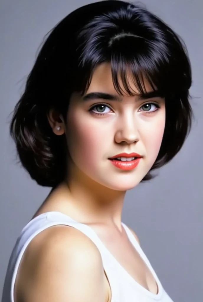 The beauty of 8K raw photos:2.0, Jennifer Connelly at , short hair,a suprb beautiful girl a healthy physical body with porcelain smooth skin., the whiteness of her skin is accentuated., 