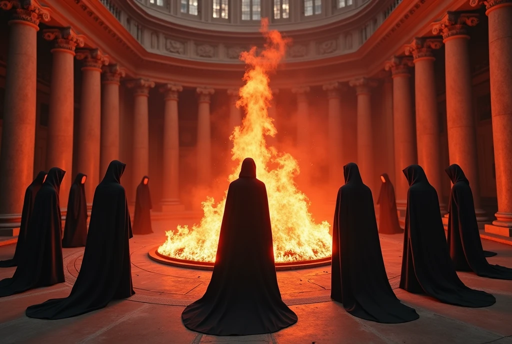 8k、(number々の賞を受賞したmasterpiece、Incredible detail、Texture、Maximum details),red flame candle, (summoning magic),(St George&#39;s Church in Lalibela at night (Church of Saint George) - Ethiopia), (dark ritual),(dark organization)arafed image of a group of people in a church with candles,lit candle, dark cinematic concept art, elegant cinematic fantasy art, photorealistic dark concept art, by Beeple, dark robes, wojtek fus, gothic epic library concept, gothic epic library, epic cinematic concept art, dark concept art, Beeple and mike winkelmann, symmetrical epic fantasy art, High resolution, masterpiece, Highest quality, Intricate details, Very detailed, Clear focus, practical skin texture, texture,  Shot with Canon, 85mm, Shallow and deep, Kodak Vision Color, Exactly, Very detailed, photograph_\(Extremist\), photographpractical, practical, Post-processing, Maximum details, Roughness, Real Life, Extremist practical, Photorealism, photographgraphy, 8K Ultra HD, photographgraphy
