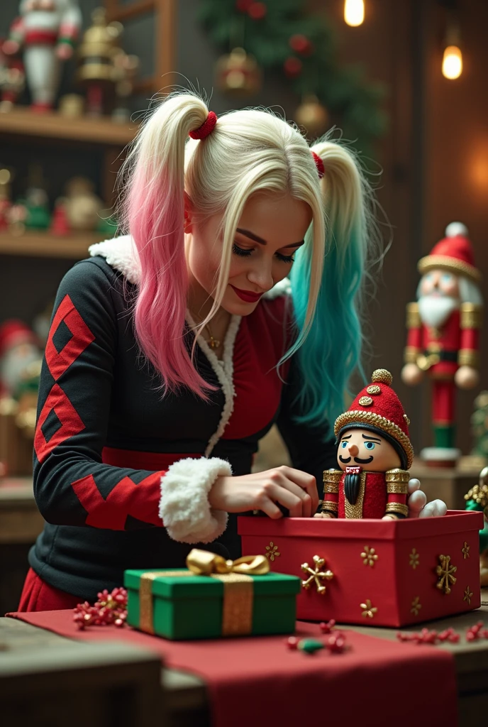 beautiful extremely detailed piercing eyes, highly detailed, sitting at table with beautiful 25 year old Epoch Elf with (pointed ears:1.3) (silky blue hair), (elegant intricately detailed blue ice square neck holiday dress), (holding knife and fork), (enjoying Christmas meal of roasted Ice dragon:1.3), fireplace, holiday decorations, Christmas tree with gifts in background, <lora:ice_dragon_xl_v1:1> (roasted blue dragon on platter)