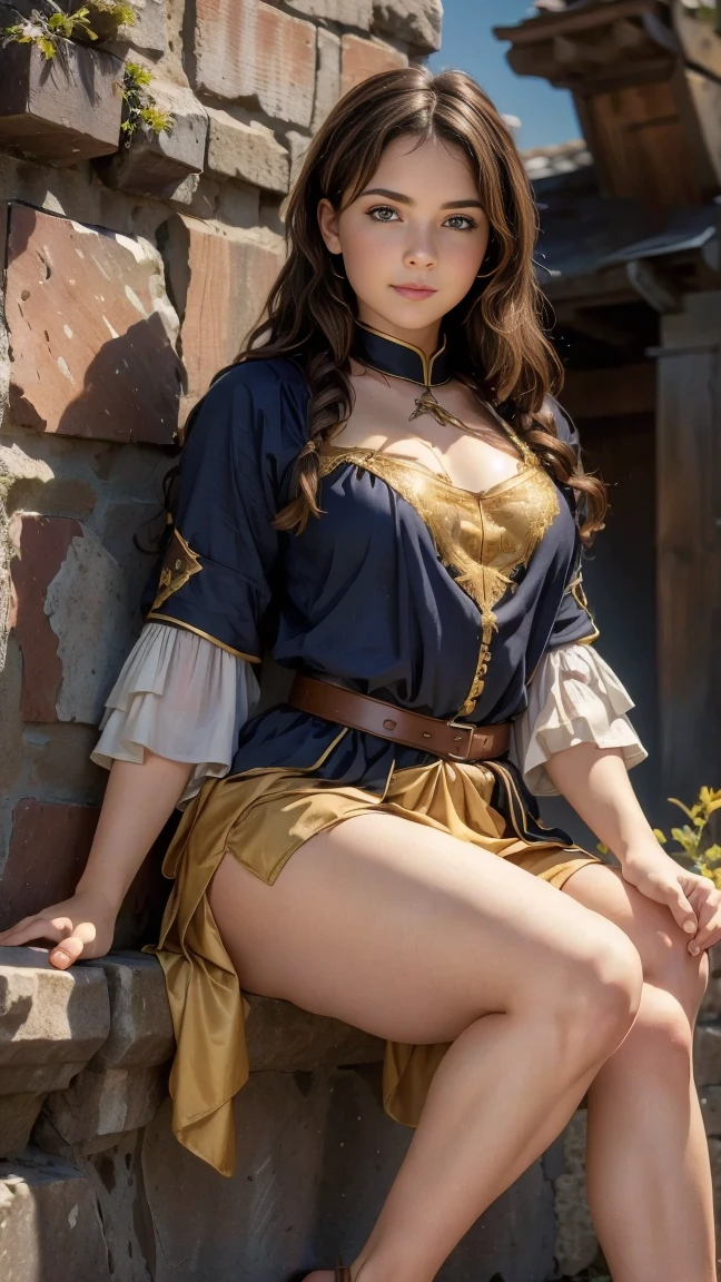 ((high resolution)), ((pale skin)), freckled, brunette ((11 year old)) sexy girl, with blue eyes, blushing cheeks, wavy hair, smiling, large breasts, as a fantasy druid, horse behind, horse, (work: 1.2, best quality), realistic, (real picture, intricate details, depth of field)face down ass up sex horse gigantic, girl sex horse men, girl sex black man