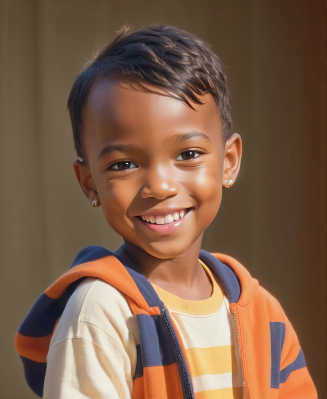 (best quality,4k,highres,masterpiece:1.2),ultra-detailed,realistic:1.37,portrait,studio lighting,professional,vivid colors,bokeh,children,kids,boys,African American,aged 10,half-body image,white background,smiling,perfect teeth