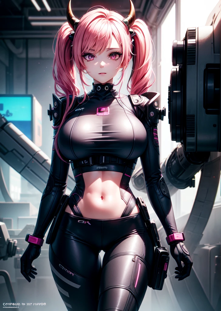 Woman body defined thick thighs cybernetic body parts, short underwear