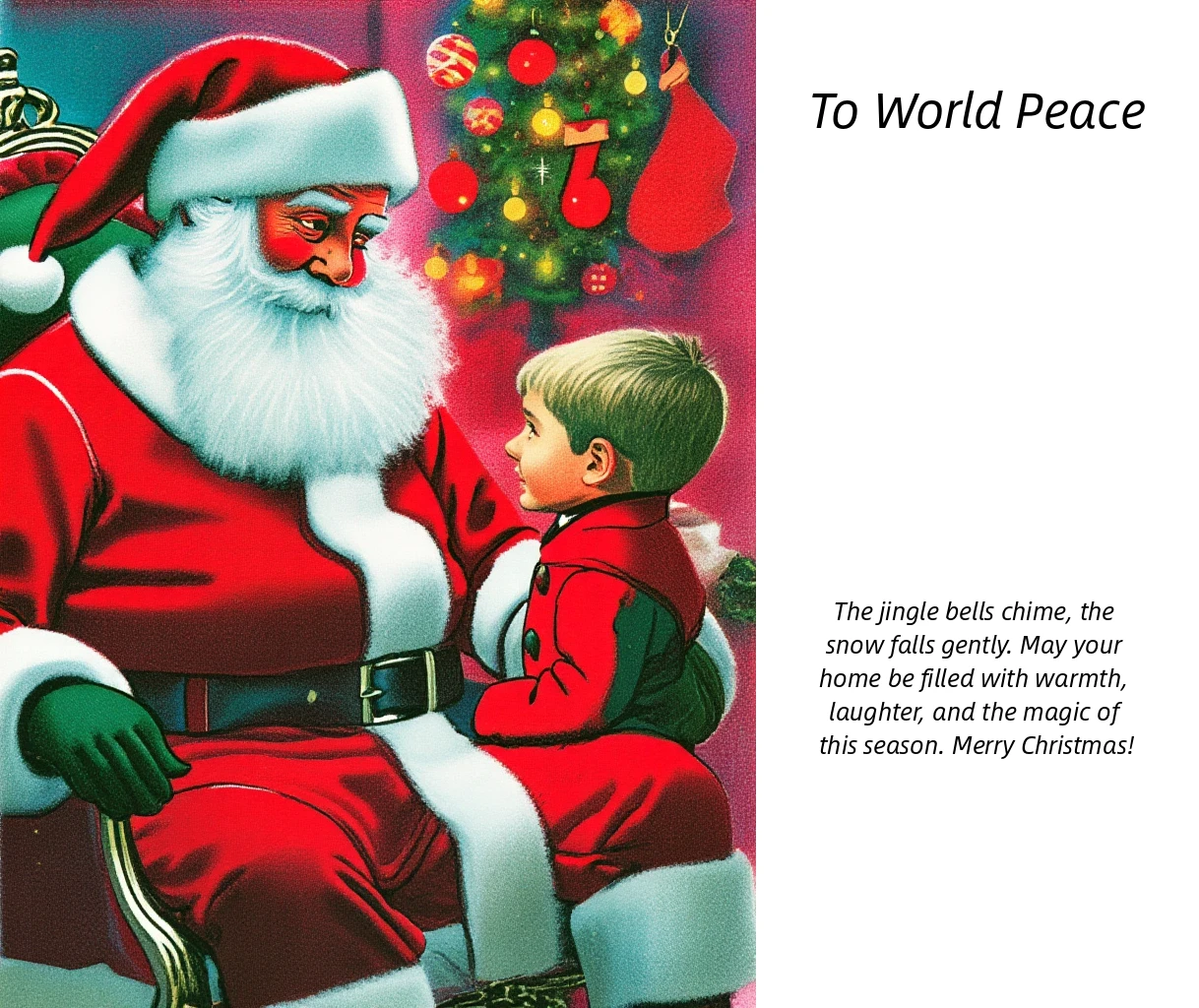 To World Peace at #Christmas