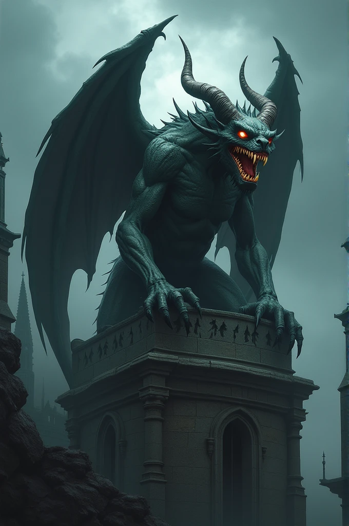 DARK fantasy style gargoyle
