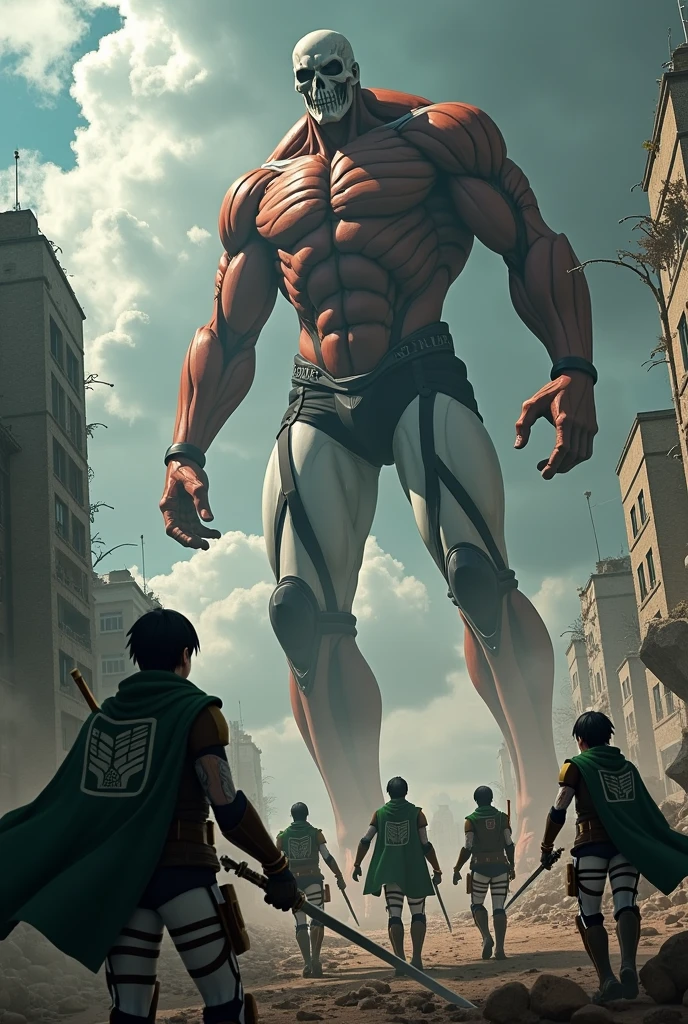 Attack on Titan. Real live action Naked giant, 5 meters tall, destroys the city. 

