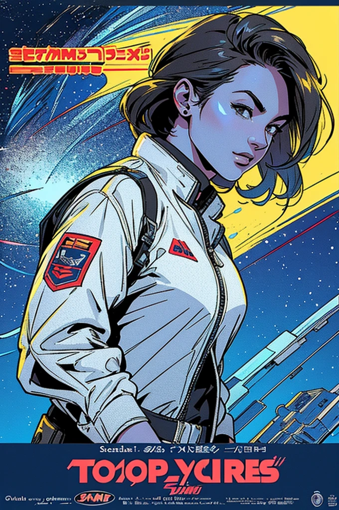 (((Top Quality Masterpiece ))),(((solo:1.2))),((( 1 woman :1.2))), 32K Highly Detailed Wallpaper , Retro Vintage Style ,((((dynamic Angles)))),(((Overwhelming highlights))),((most complex machine)),A space suit with a very flashy color scheme ,