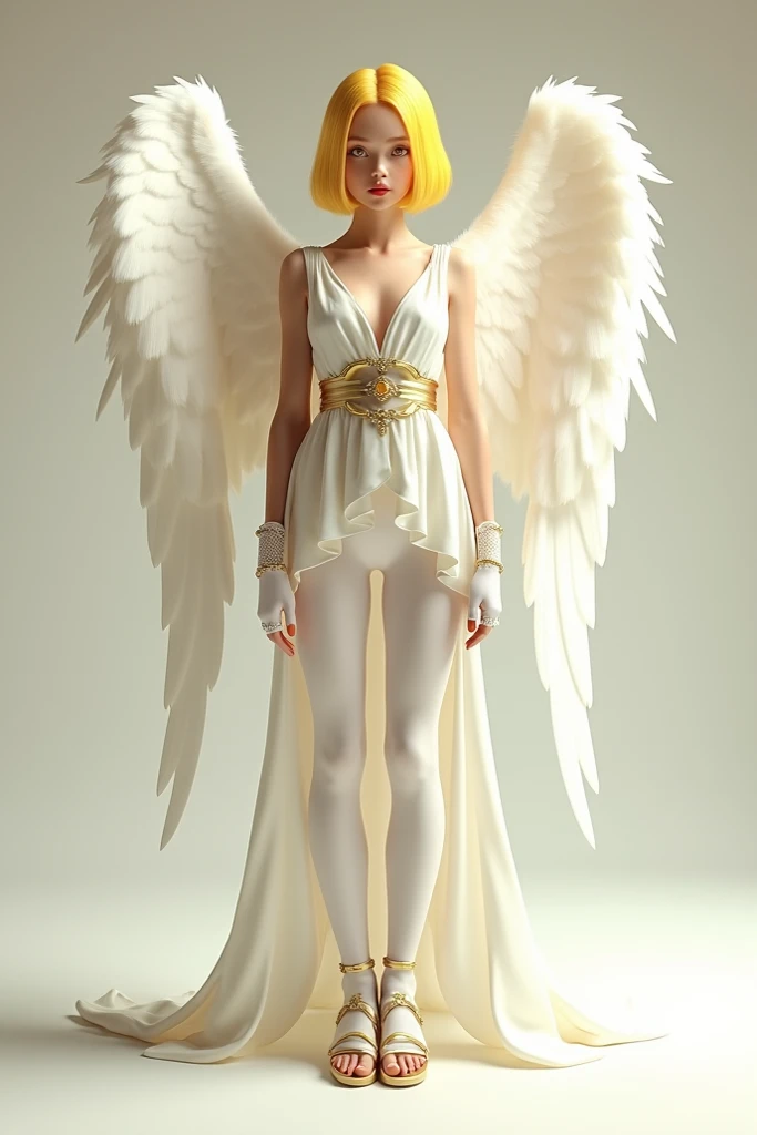 Angel with wings and the appearance of a demon, Whole body, victorian style