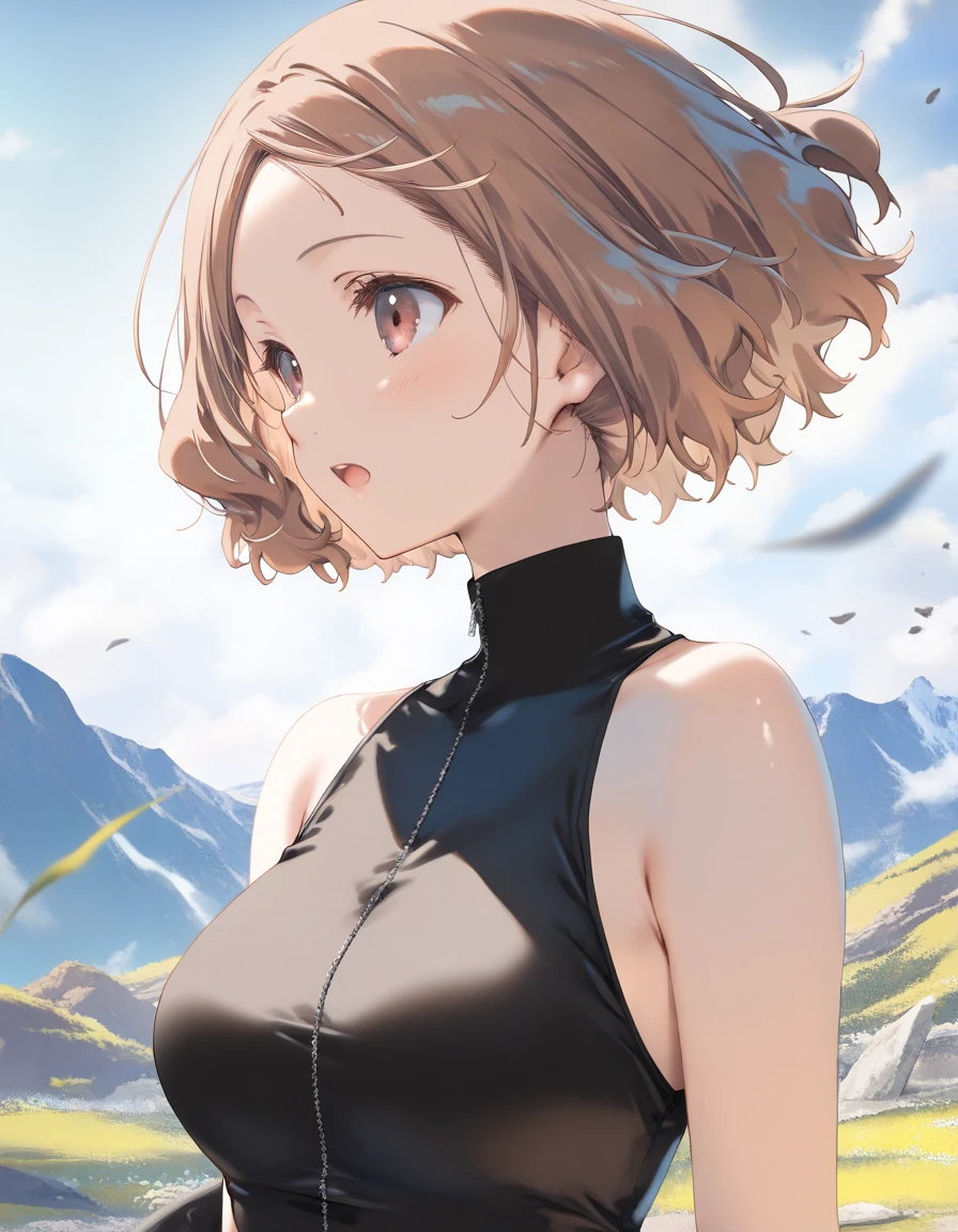 1girl, okumura_haru_(\persona_5\), brown hair, short hair, medium breasts, beautiful detailed eyes,open mouth, outdoors,wind,fantasy, game CG, break,(artist:mitsumi_misato),artist:fujiyama,artist:kokonoka, break,(masterpiece), (best quality), (ultra-detailed),(Detailed Lighting), very aesthetic, newest, beauty illustration,super detailed skin, (masterpiece), (best quality), (ultra-detailed), very aesthetic lighting,newest ,hi res,absurd_res,shiny skin,2023, shaded,digital media (artwork), realistic lighting, 16k, 8k,highres, source_anime, official_art, photoshop_(medium)