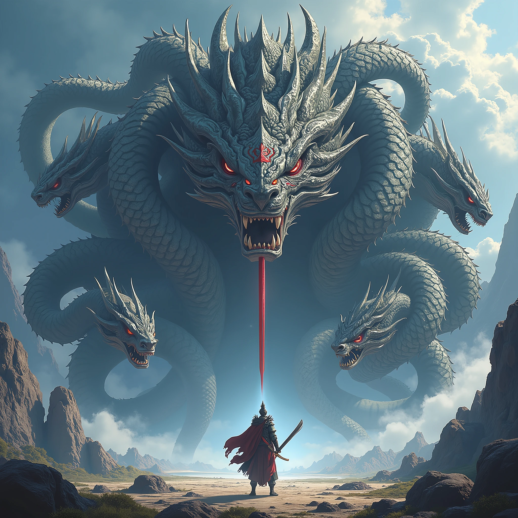 Japanese Dragon, Living in a temple, Huge, Hugeカラー画像, White Dragon, Shaylon