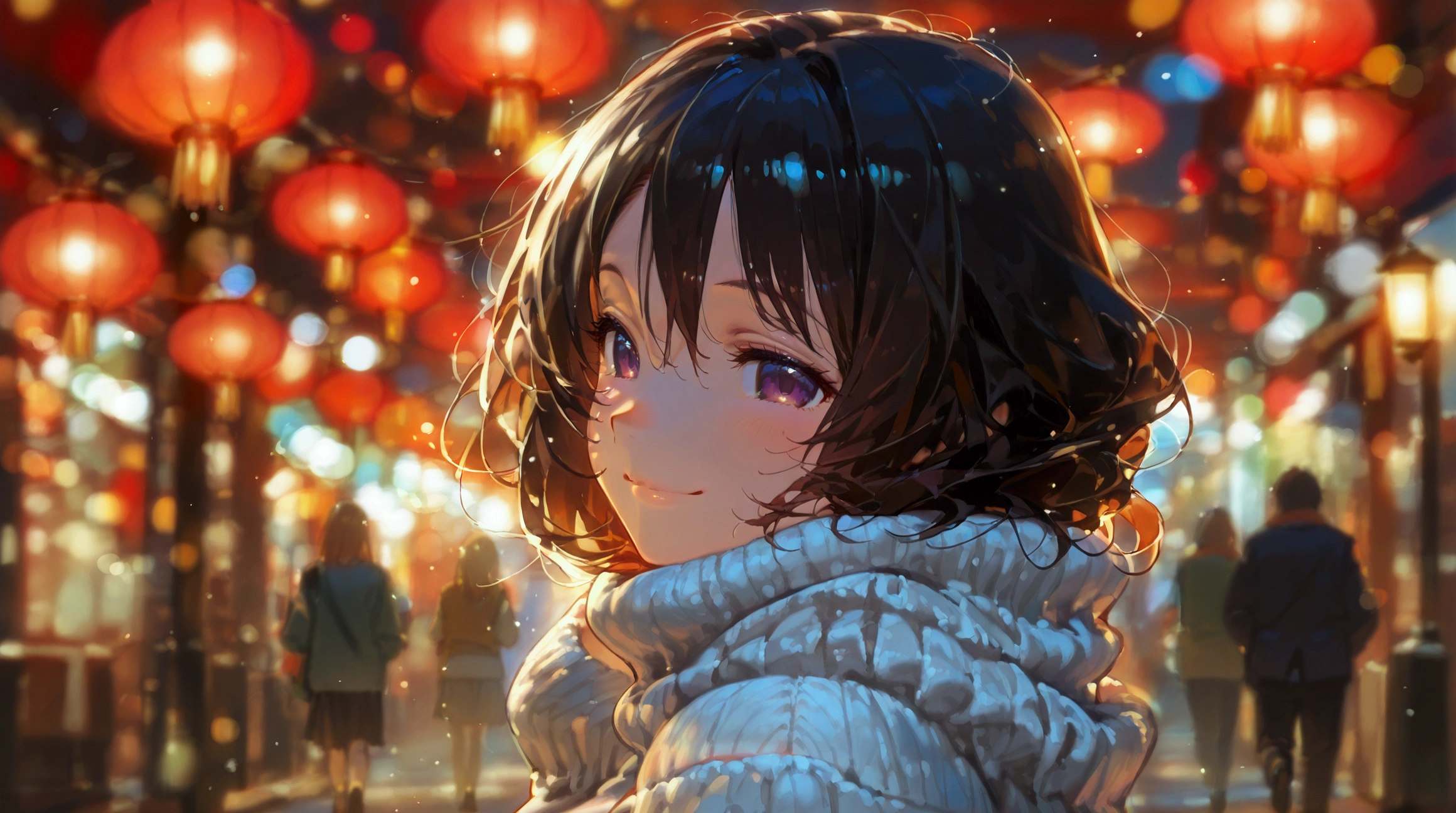  cute anime girl, Smiling, alone (full body from head to toe), off-shoulder knit long sweater, Trump, Scenario Backdrop 