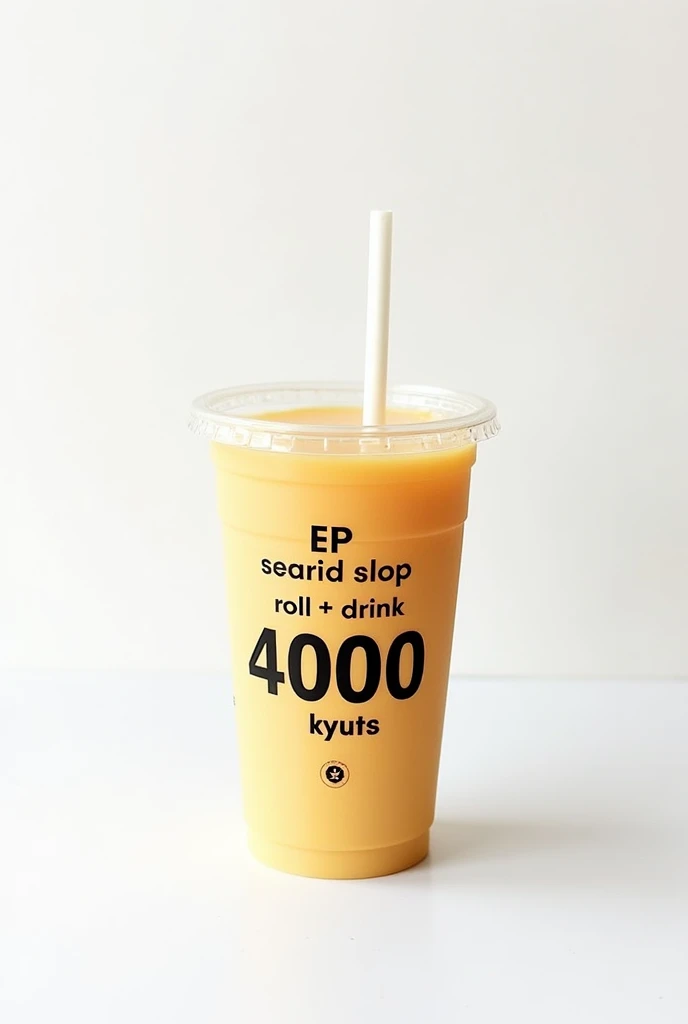 Make a ticket to sell "Seaweed Roll & Drink".
The shop name is " EP Family Shop ".
The price is " 4000 Kyats ".
The Ticket color is white color only.
