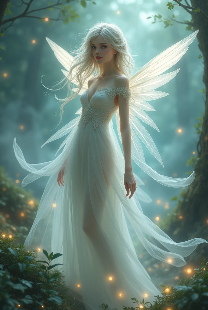 A slim, sexy, playful female air elemental.