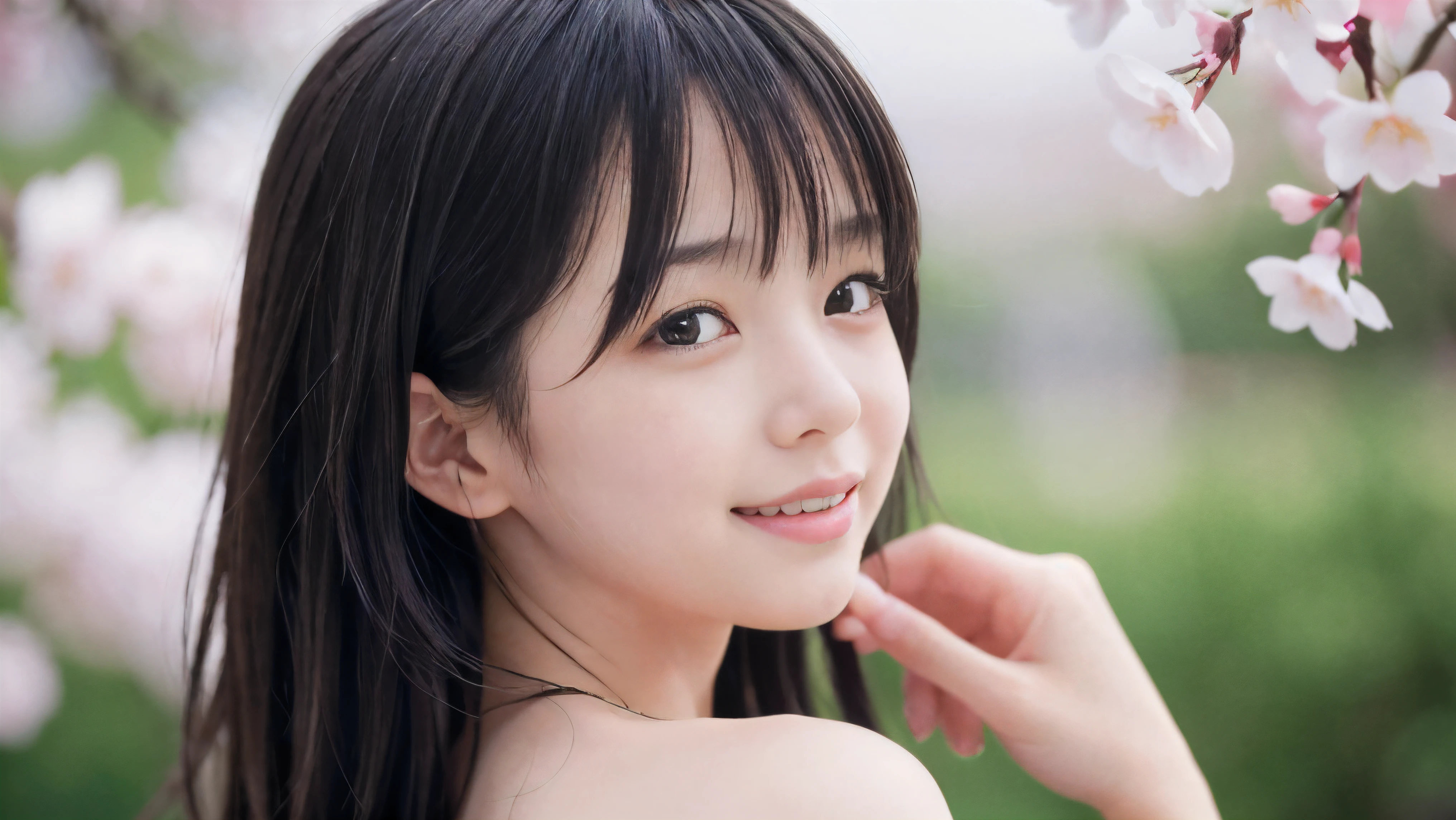 (Close-up face shot of a naked slender small breasts two side up black medium hair with bangs girl:1.5)、(Naked girl is soaking in a Japanese onsen outdoors with a small smile:1.5)、(Outdoor Japanese onsen with beautiful autumn red leaves:1.5)、(blurred background:1.5)、(8k ultra detailed master piece:1.5)、(perfect anatomy:1.5)、(Photorealistic stick:1.5)、(Raw photo:1.3)、(highest quality:1.5)、(High resolution:1.3)、(Delicate and beautiful perfect face:1.3)、(Delicate and beautiful eye air skin:1.3)、(Real Human Skin:1.3)、((thin legs))