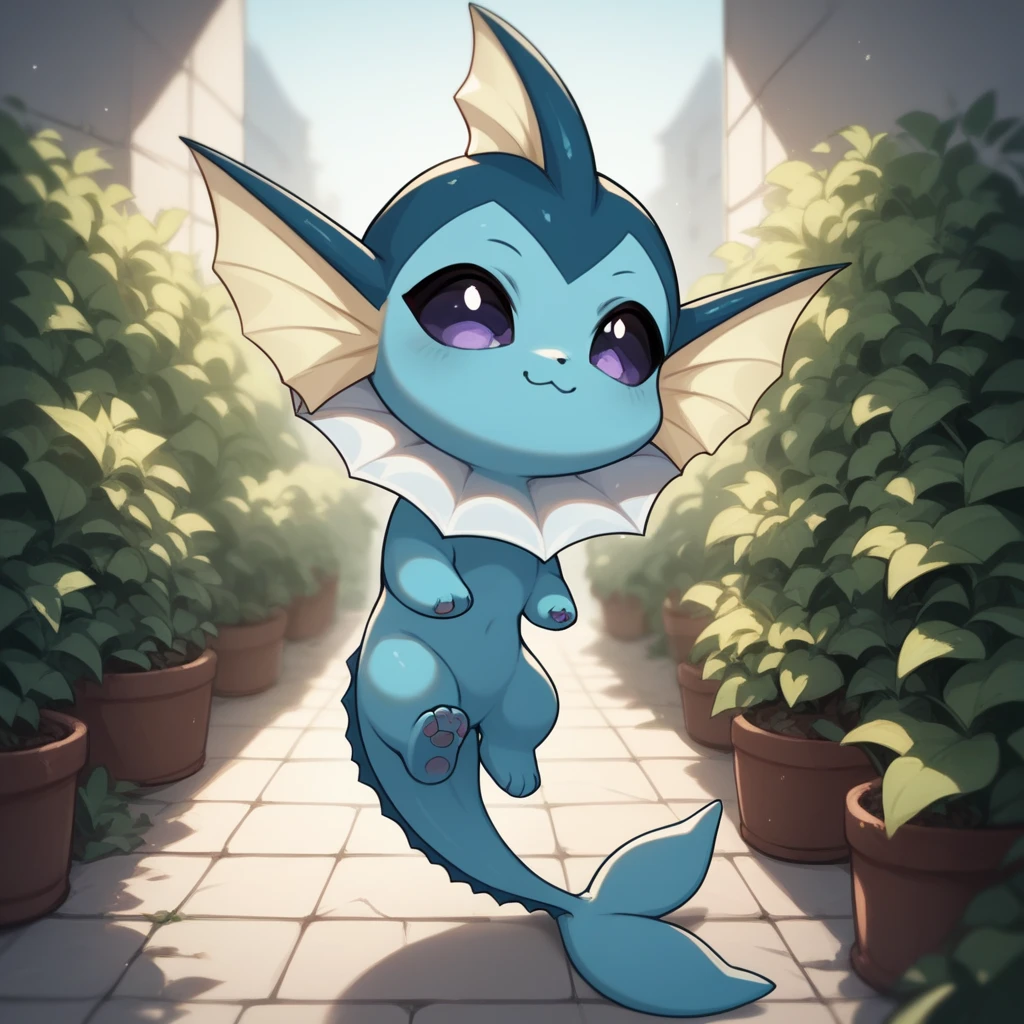 chibi vaporeon girl, rating_safe