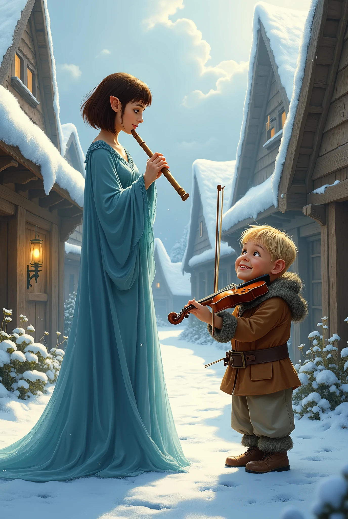 With the help of animal friends and their magic wand, Anne, a child, brought the necklace out of the cave secretly, and returned home;. Quando chegou, Hannah was so eager to deliver the gift to Peter that she couldn't wait
