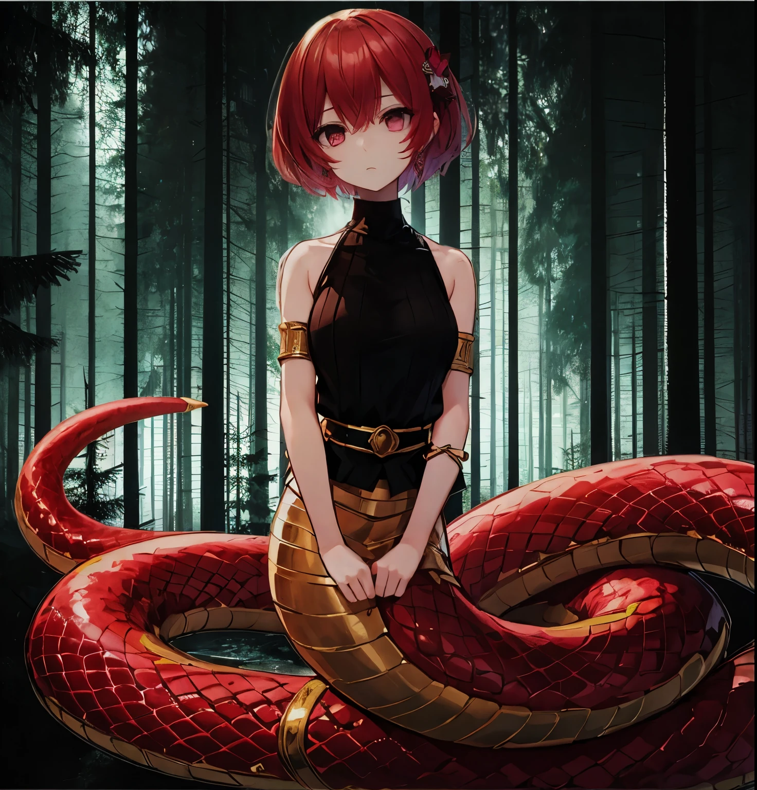 red snake scale Instead of skin