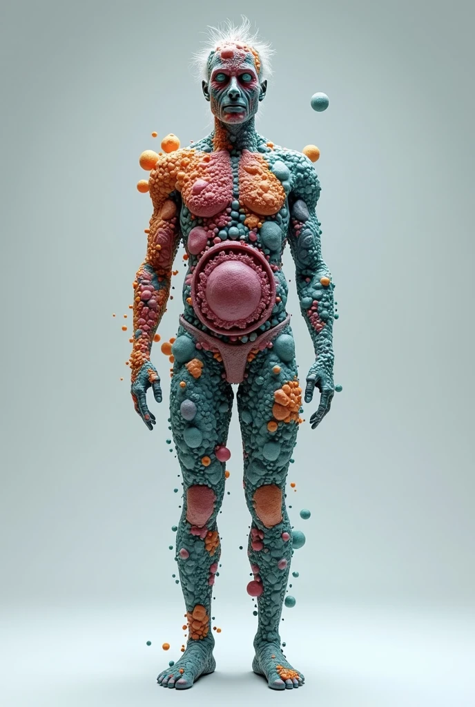 Generic human silhouette image filled with poop images and encrusted diamonds.