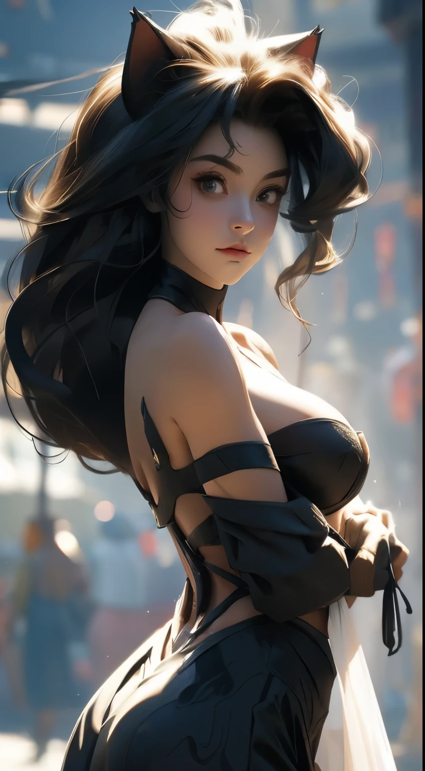 Felicia Darkstsikers is very hot. busty. cutout. production